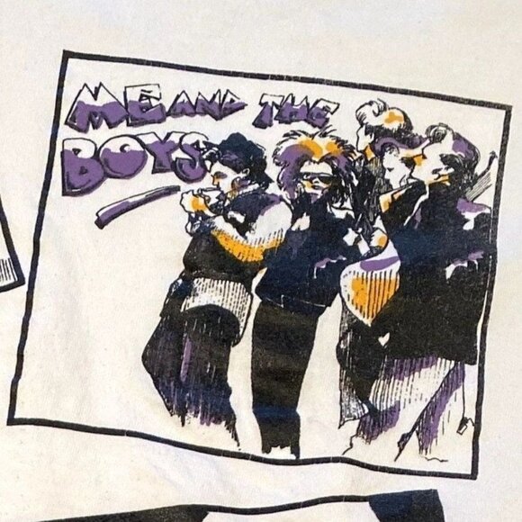 VTG 80s Alto Ego white french terry top tee shirt new wave retro street wear OS - Picture 6 of 15